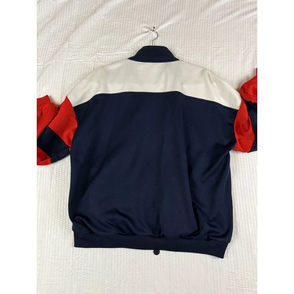 Vintage MacGregor Track Jacket Mens Large Colorblock Navy Red White Full Zip L